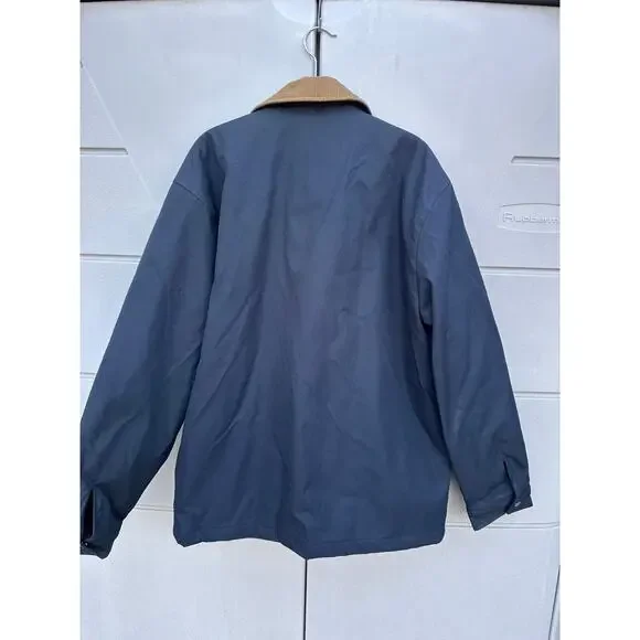 HOLLISTER Mens Black Barn Gorpcore Corduroy Collar Chore Softshell Jacket XL